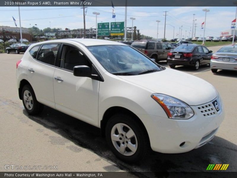 Phantom White / Gray 2010 Nissan Rogue S AWD
