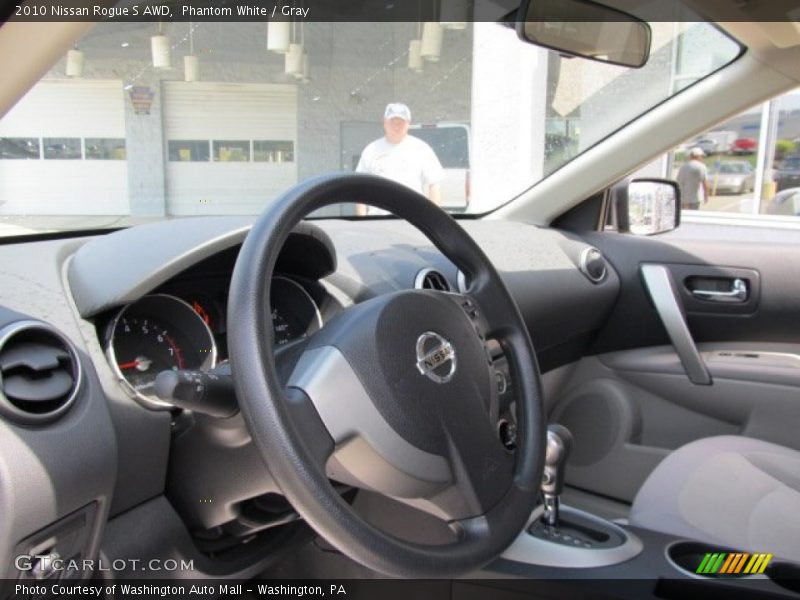 Phantom White / Gray 2010 Nissan Rogue S AWD