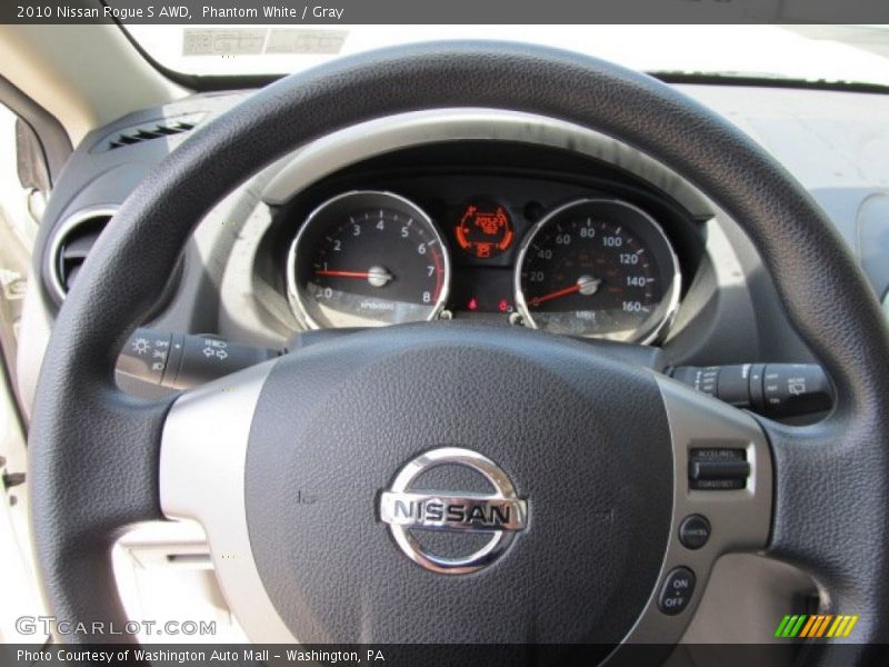 Phantom White / Gray 2010 Nissan Rogue S AWD