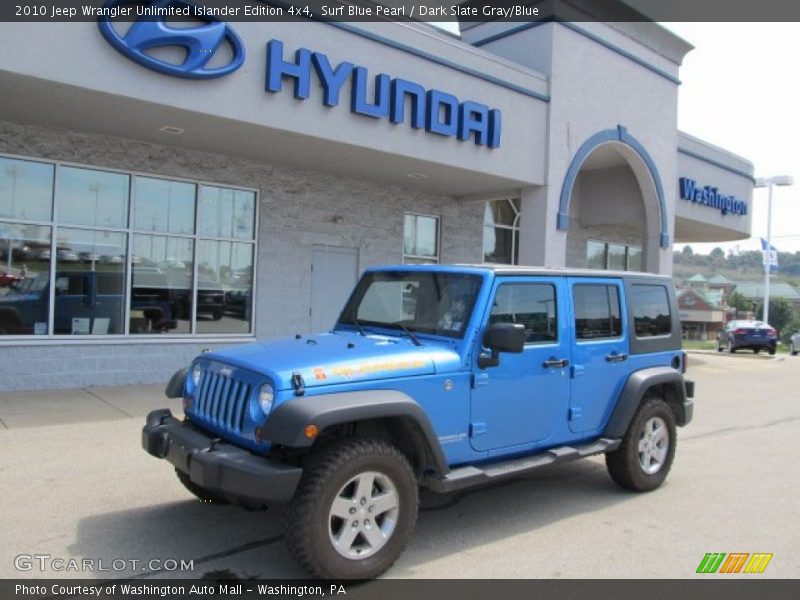 Surf Blue Pearl / Dark Slate Gray/Blue 2010 Jeep Wrangler Unlimited Islander Edition 4x4