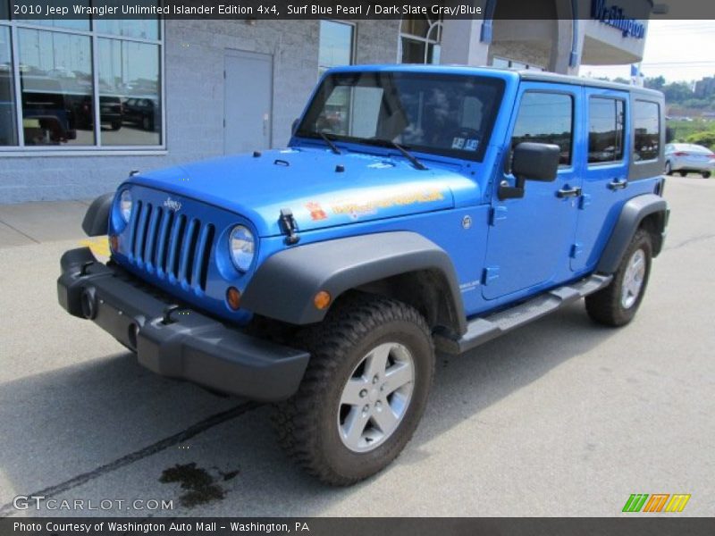 Surf Blue Pearl / Dark Slate Gray/Blue 2010 Jeep Wrangler Unlimited Islander Edition 4x4