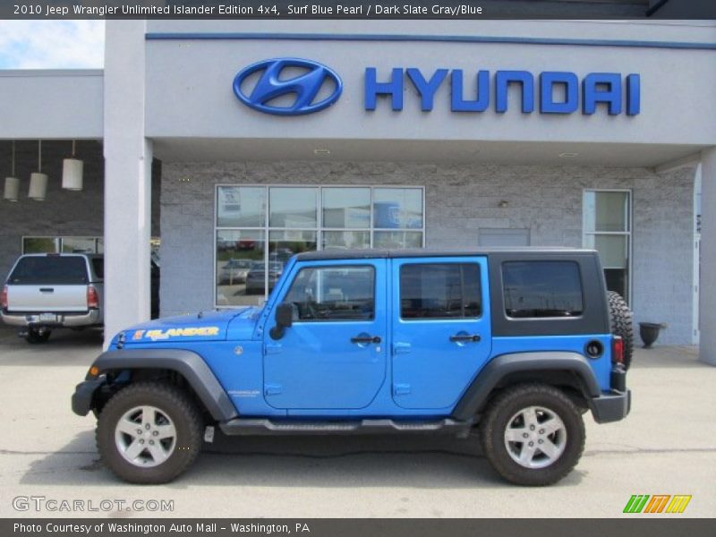 Surf Blue Pearl / Dark Slate Gray/Blue 2010 Jeep Wrangler Unlimited Islander Edition 4x4