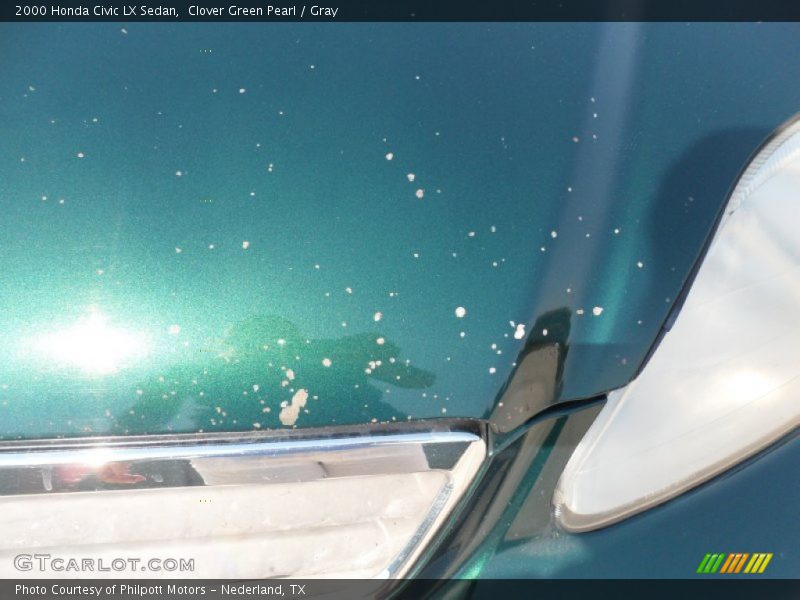 Clover Green Pearl / Gray 2000 Honda Civic LX Sedan