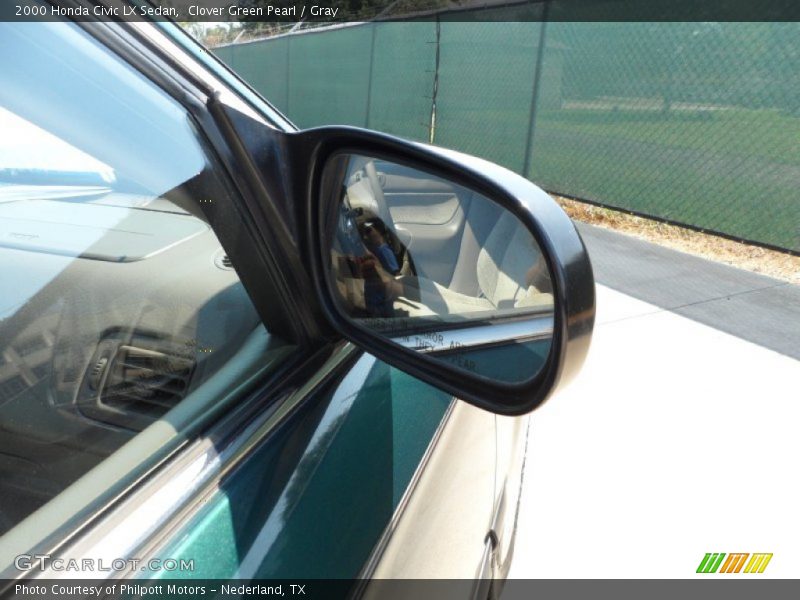 Clover Green Pearl / Gray 2000 Honda Civic LX Sedan
