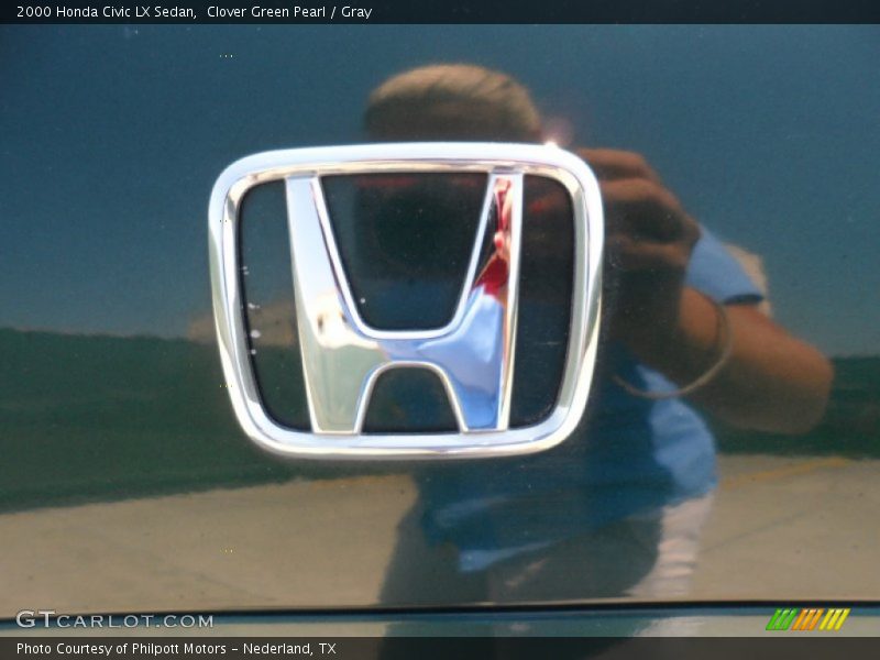 Clover Green Pearl / Gray 2000 Honda Civic LX Sedan