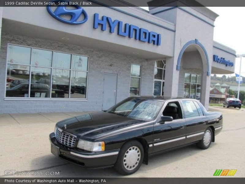 Sable Black / Black 1999 Cadillac DeVille Sedan