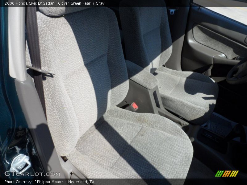 Clover Green Pearl / Gray 2000 Honda Civic LX Sedan