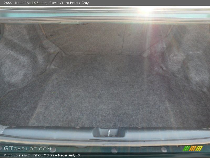 Clover Green Pearl / Gray 2000 Honda Civic LX Sedan