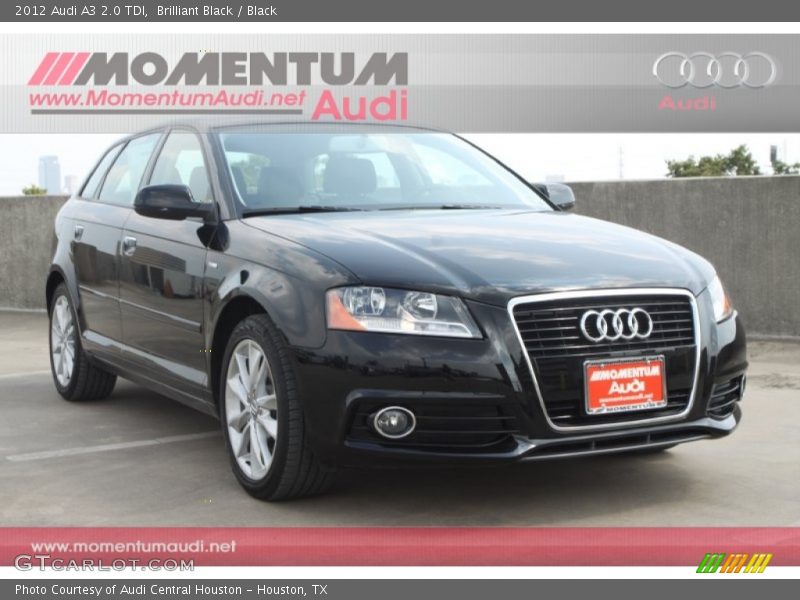 Brilliant Black / Black 2012 Audi A3 2.0 TDI