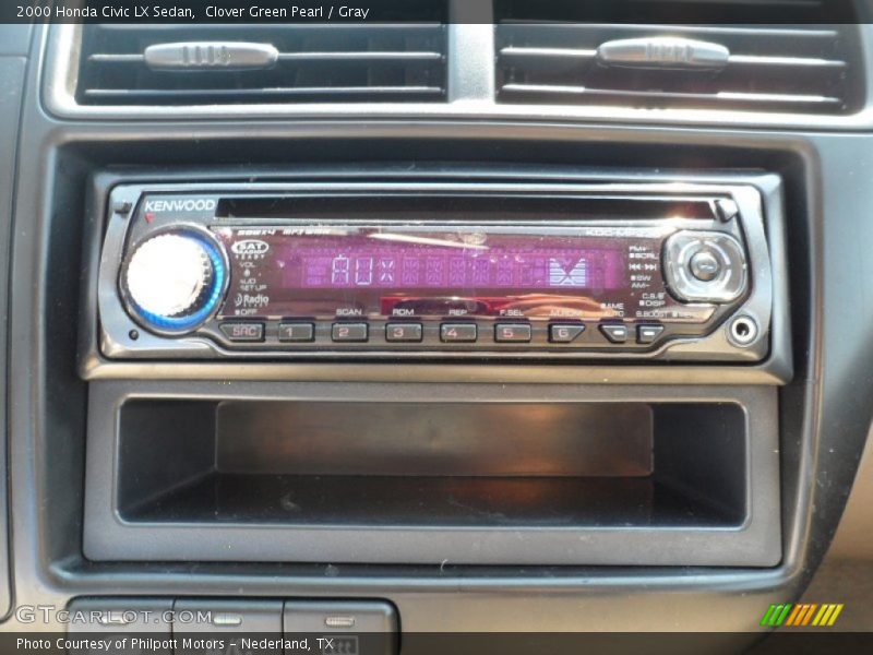 Clover Green Pearl / Gray 2000 Honda Civic LX Sedan
