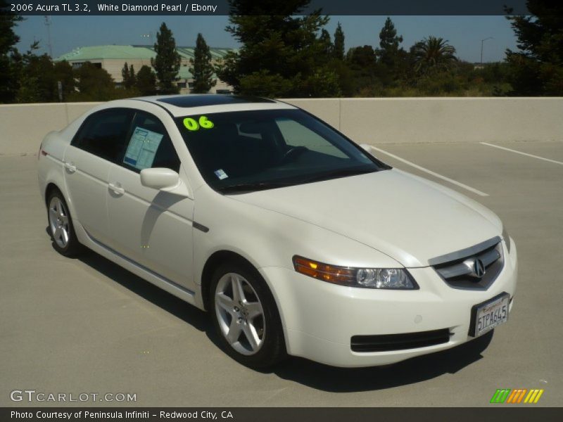 White Diamond Pearl / Ebony 2006 Acura TL 3.2
