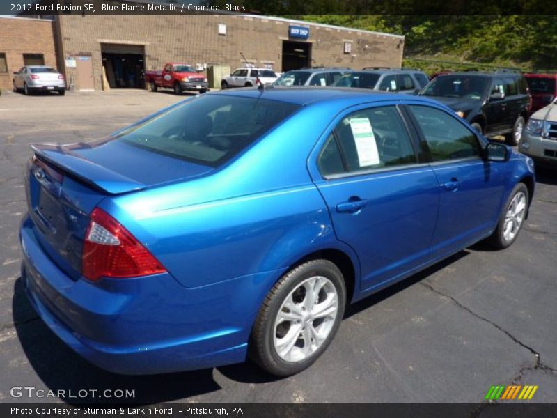Blue Flame Metallic / Charcoal Black 2012 Ford Fusion SE