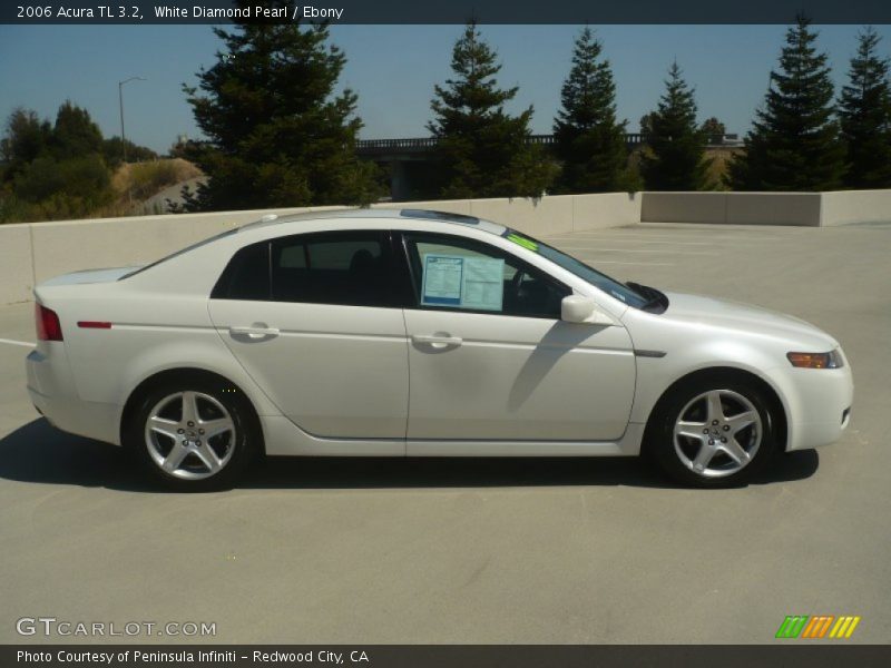 White Diamond Pearl / Ebony 2006 Acura TL 3.2