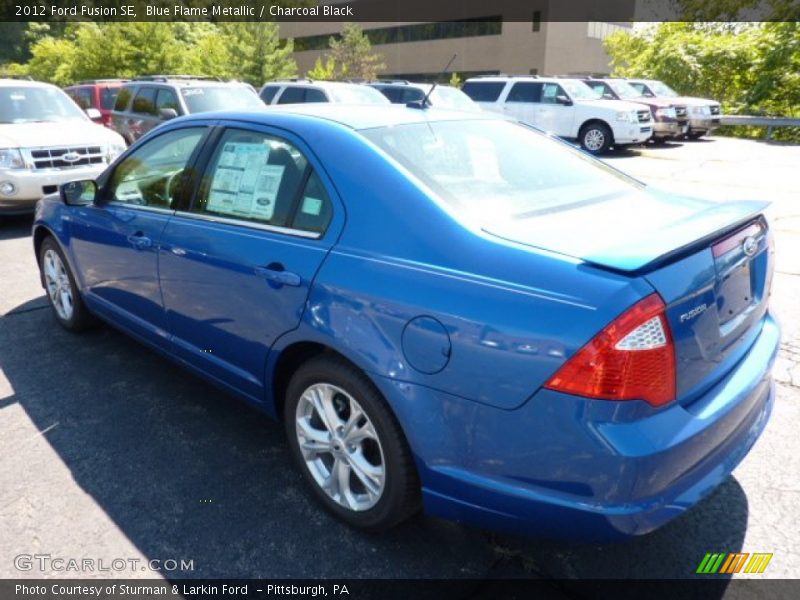 Blue Flame Metallic / Charcoal Black 2012 Ford Fusion SE