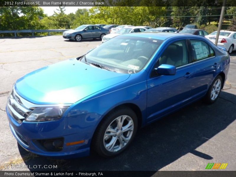 Blue Flame Metallic / Charcoal Black 2012 Ford Fusion SE