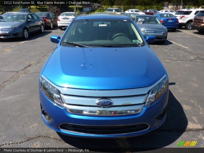 Blue Flame Metallic / Charcoal Black 2012 Ford Fusion SE