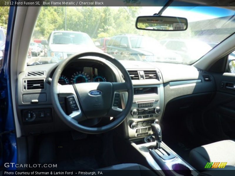 Blue Flame Metallic / Charcoal Black 2012 Ford Fusion SE