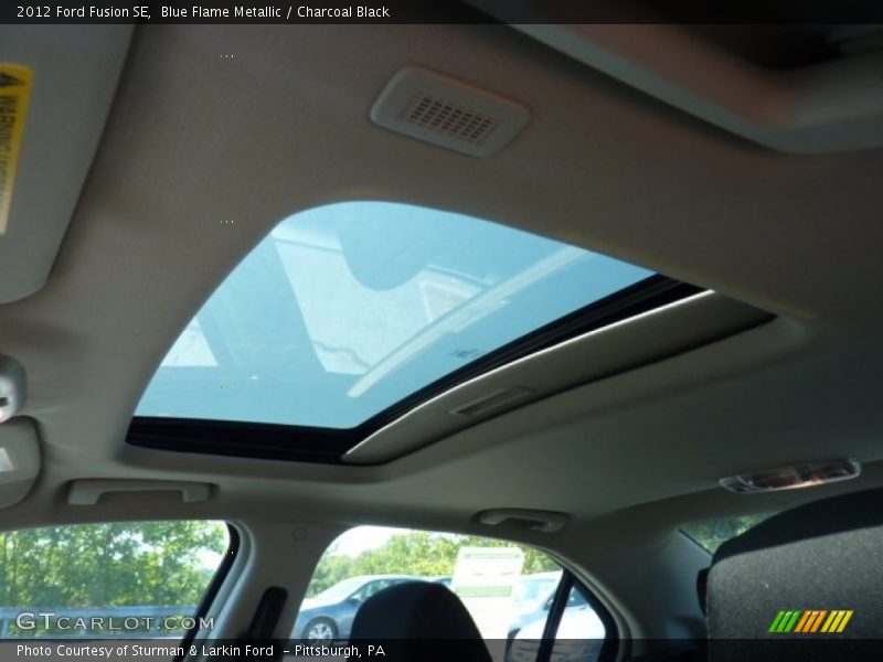 Blue Flame Metallic / Charcoal Black 2012 Ford Fusion SE