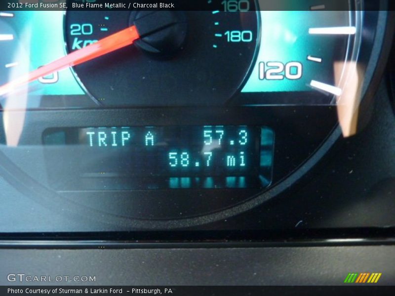 Blue Flame Metallic / Charcoal Black 2012 Ford Fusion SE
