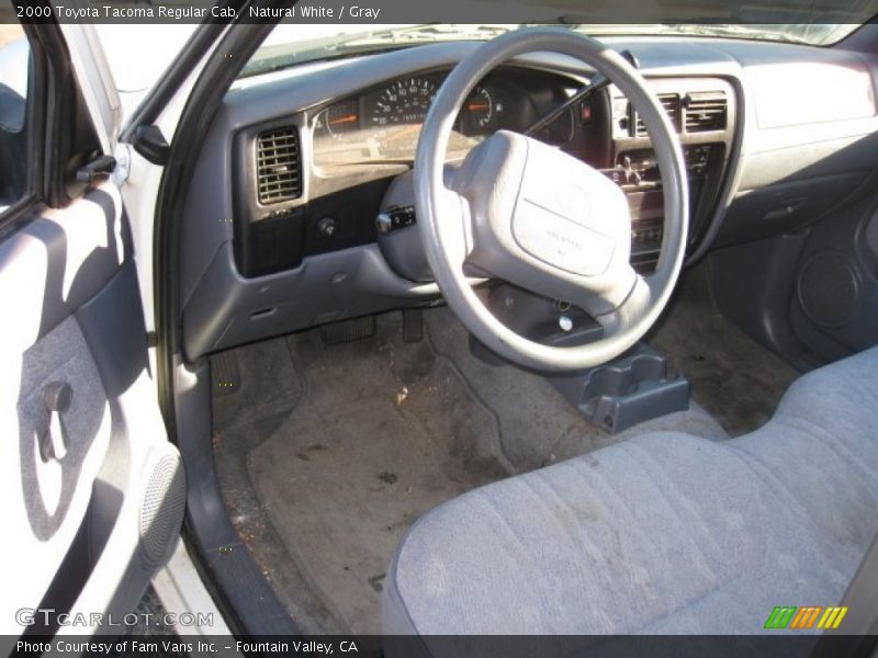 Natural White / Gray 2000 Toyota Tacoma Regular Cab