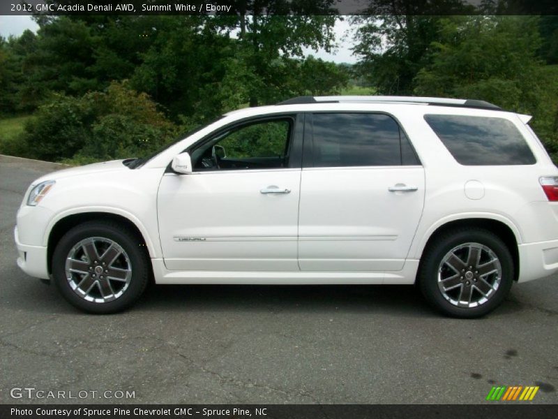 Summit White / Ebony 2012 GMC Acadia Denali AWD