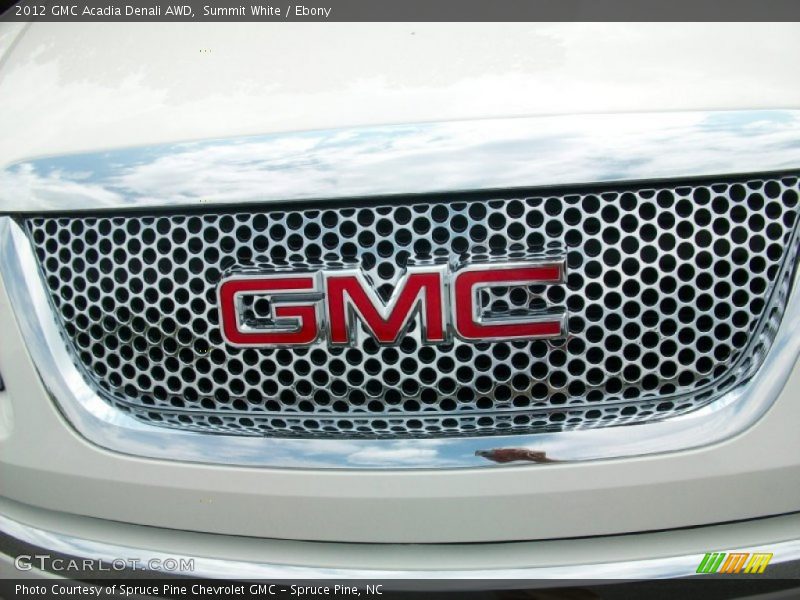 Summit White / Ebony 2012 GMC Acadia Denali AWD