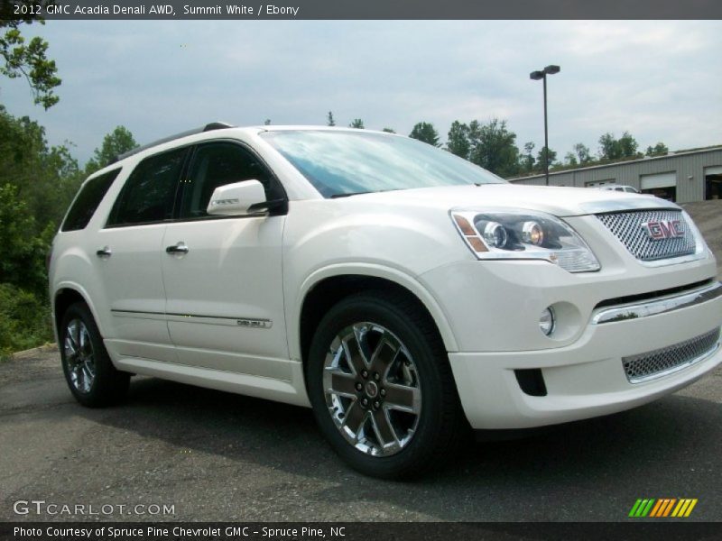 Summit White / Ebony 2012 GMC Acadia Denali AWD