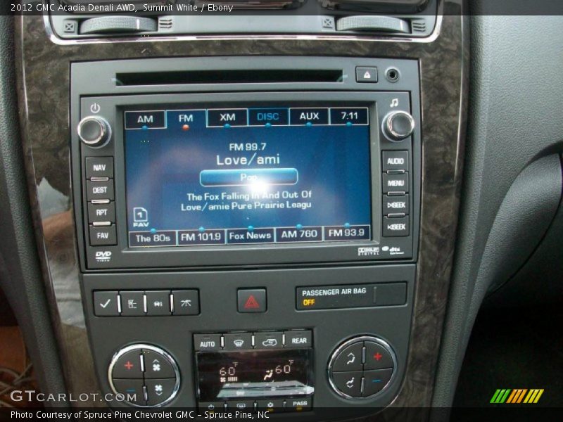 Summit White / Ebony 2012 GMC Acadia Denali AWD