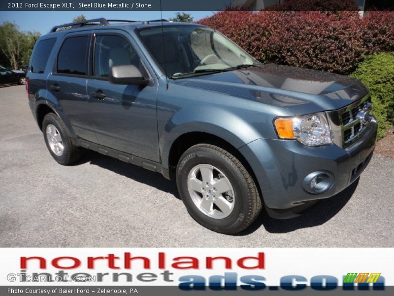 Steel Blue Metallic / Stone 2012 Ford Escape XLT