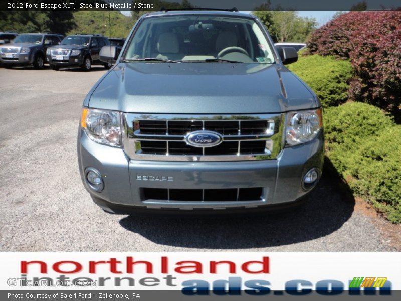 Steel Blue Metallic / Stone 2012 Ford Escape XLT