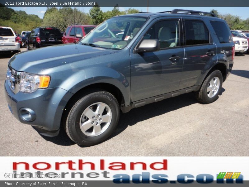 Steel Blue Metallic / Stone 2012 Ford Escape XLT