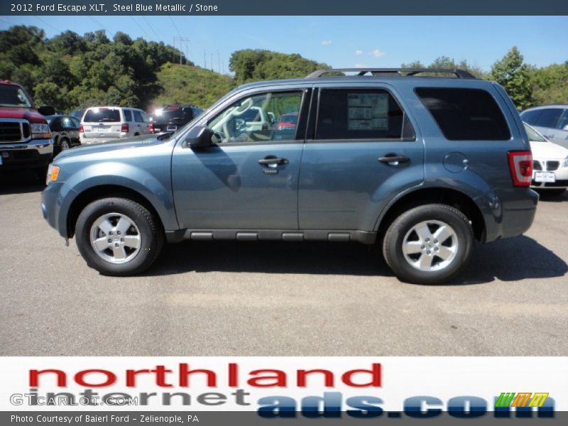 Steel Blue Metallic / Stone 2012 Ford Escape XLT