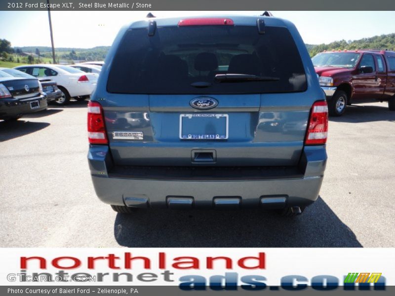 Steel Blue Metallic / Stone 2012 Ford Escape XLT