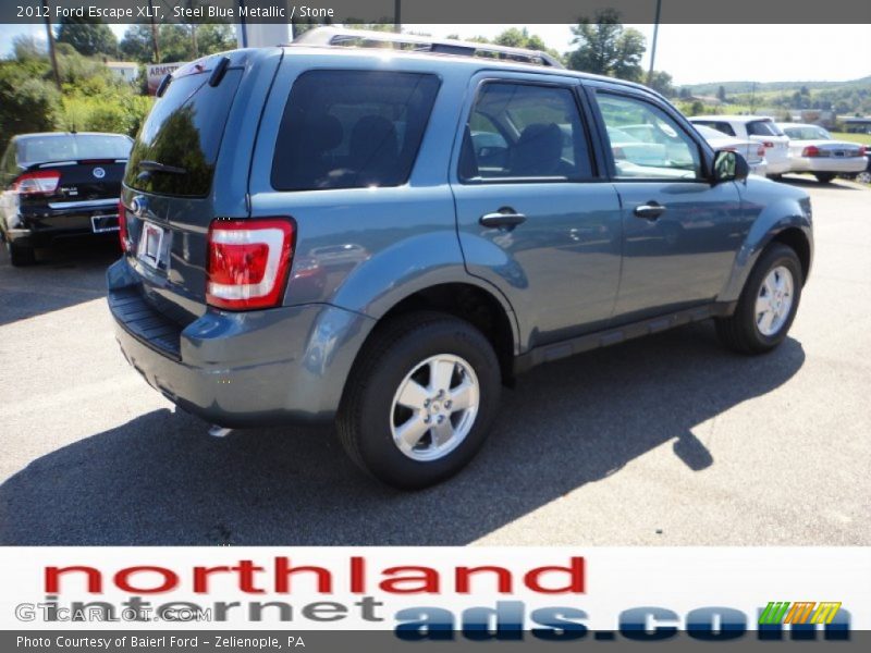 Steel Blue Metallic / Stone 2012 Ford Escape XLT