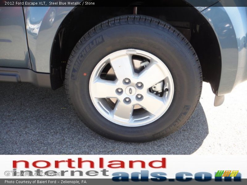 Steel Blue Metallic / Stone 2012 Ford Escape XLT
