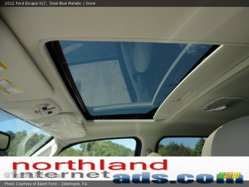 Steel Blue Metallic / Stone 2012 Ford Escape XLT