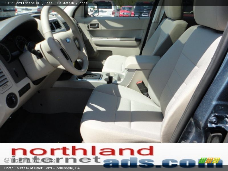 Steel Blue Metallic / Stone 2012 Ford Escape XLT