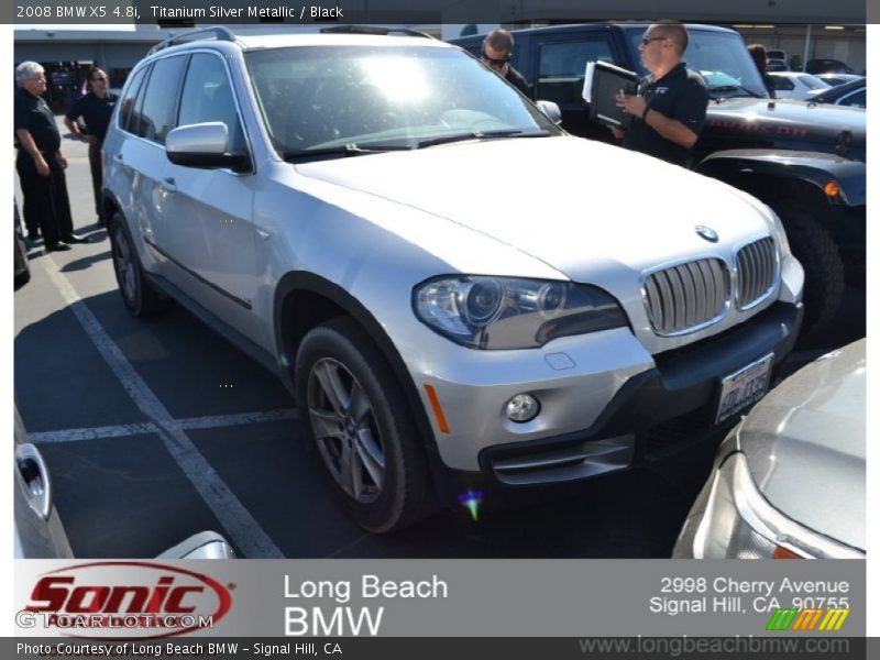 Titanium Silver Metallic / Black 2008 BMW X5 4.8i