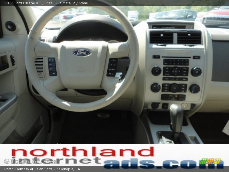 Steel Blue Metallic / Stone 2012 Ford Escape XLT