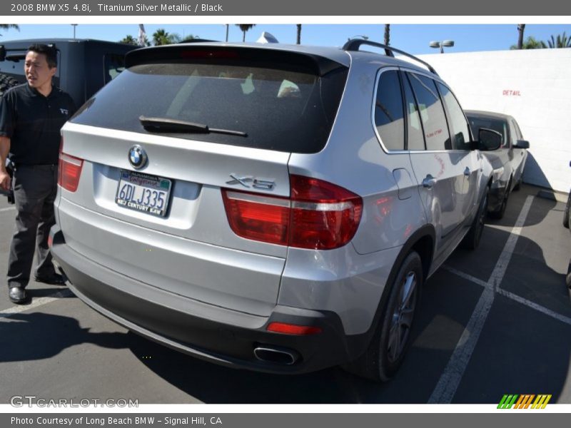 Titanium Silver Metallic / Black 2008 BMW X5 4.8i