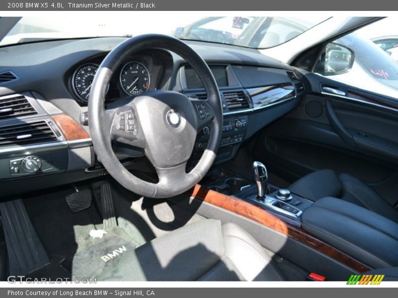 Titanium Silver Metallic / Black 2008 BMW X5 4.8i