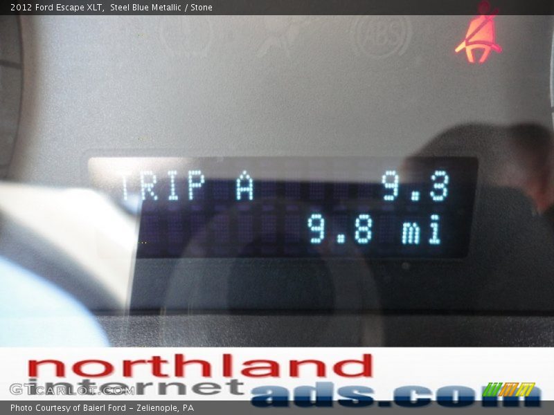 Steel Blue Metallic / Stone 2012 Ford Escape XLT