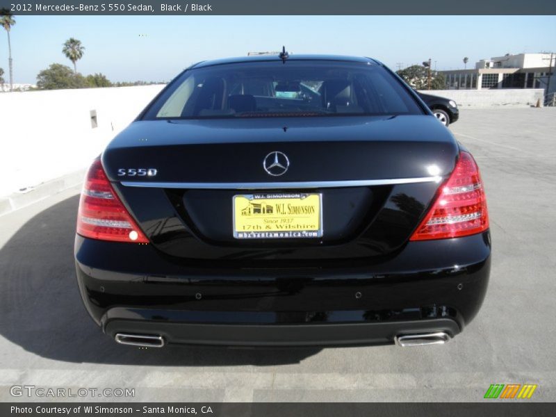 Black / Black 2012 Mercedes-Benz S 550 Sedan