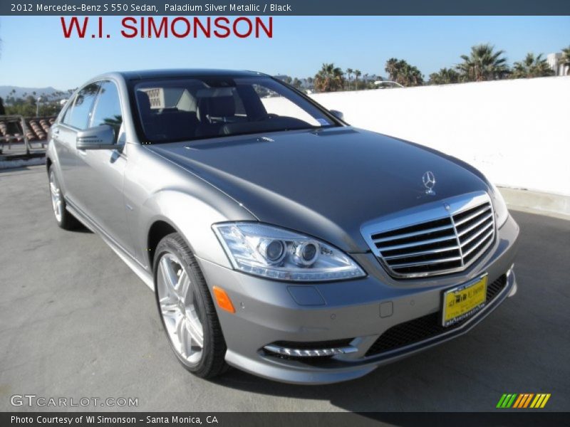 Paladium Silver Metallic / Black 2012 Mercedes-Benz S 550 Sedan