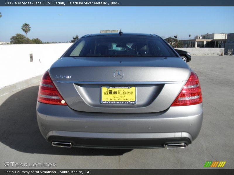 Paladium Silver Metallic / Black 2012 Mercedes-Benz S 550 Sedan