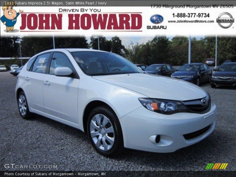 Satin White Pearl / Ivory 2011 Subaru Impreza 2.5i Wagon