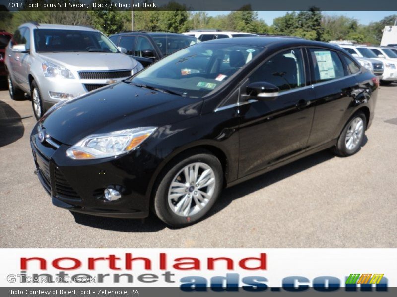 Black / Charcoal Black 2012 Ford Focus SEL Sedan