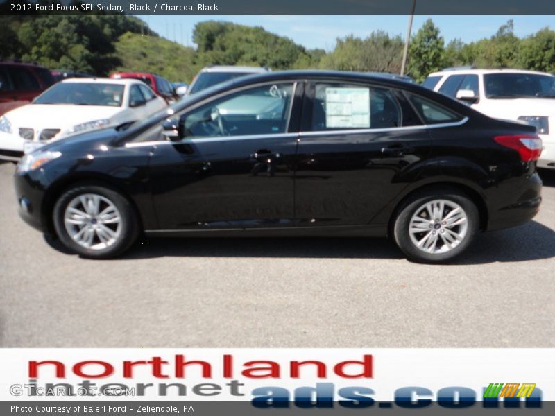 Black / Charcoal Black 2012 Ford Focus SEL Sedan