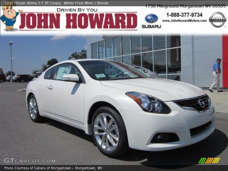 Winter Frost White / Blonde 2012 Nissan Altima 3.5 SR Coupe