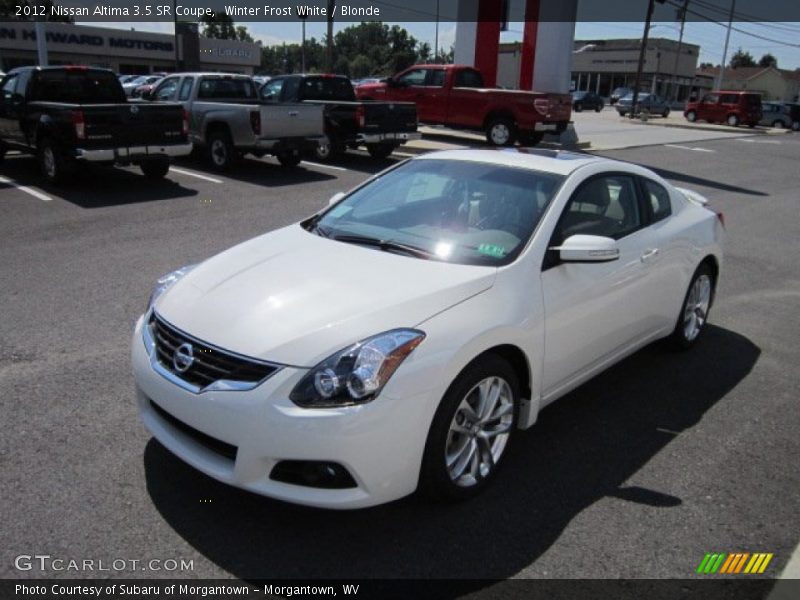 Winter Frost White / Blonde 2012 Nissan Altima 3.5 SR Coupe
